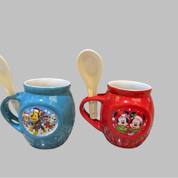 Paw Patrol & Mickey Mouse Christmas Mug Set with Spoons - Picture 2 of 6